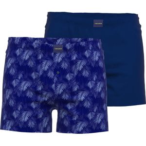 Ceceba heren boxershorts wijd model met gulp (2-pack) - donkerblauw dessin