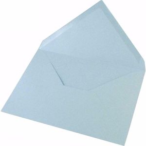 5 lichtblauwe enveloppen voor A6 kaarten