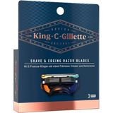 King C Gillette - Precision Shave & Edging Razor Blades - Set van 3