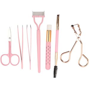 Professionele Reismakeupset - 7-delig - Inclusief Tools voor Wimpers en Wenkbrauwen