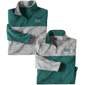 ATLAS FOR MEN - Set van 2 molton sweaters Wild Park - Heren - Verkrijgbaar in grote maten - L