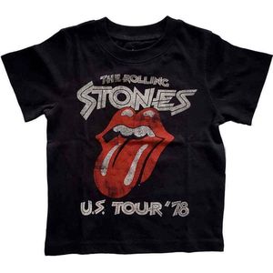 The Rolling Stones - US Tour '78 Kinder T-shirt - Kids tm 2 jaar - Zwart
