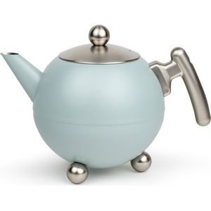 Bredemeijer - Theepot Bella Ronde 1,2L Lichtblauw - dubbelwandig
