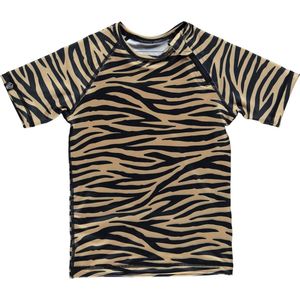 Beach & Bandits - UV Zwemshirt voor kinderen - Tiger Shark - Bruin - maat 92-98cm