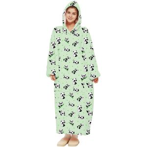 JAXY - Hoodie Deken- Extra Lang 120cm - Fleece Deken met Mouwen - Oversized Hoodie - Deken Trui - Blanket Hoodie - Panda