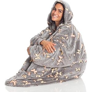 Hoodiedeken, Sherpa Extra Grote Fleecehoodie, / ochtendjas, Comfort Badjas voor dames en heren, wollig, Winter deken - Fleece dekentje - Hoodie Blanket