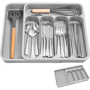 NORDIVAR® - Verstelbare Keuken Organizer voor Bestek en Kleine Gereedschappen Duurzaam en BPA-vrij