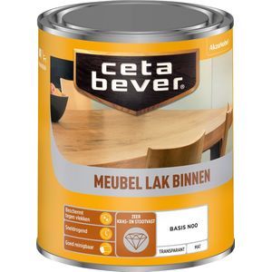 CetaBever Meubellak - Transparant Mat - Licht Bruin - 750 ml