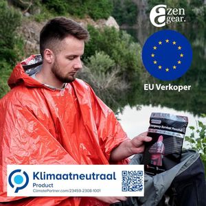 Emergency Survival Poncho - 4 stuks - Thermische Mylar Folie Coating - Deken voor Warmtebehoud en Regen - Omkeerbaar met Capuchon - Waterdicht Winddicht - Draagbaar Handsfree Outdoor Kit