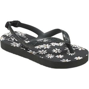Reef Little Escape Print black daisy slippers meisjes
