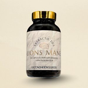 Lions Mane Extract - 120 Capsules - 20:1 Extract puur & Vrij van pesticiden