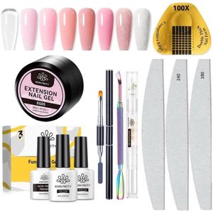 Born Pretty - Extension gel - Set - HEMA-vrij - Builder gel - Nagelgel - UV gel builder - Gel -Nagelverlenging - Buildergel - Builder gel gel nagels - UV gel - Gel nagels - Gelnagels