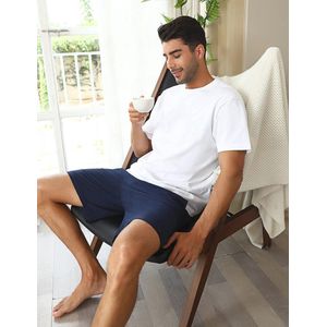 Korte pyjamabroek voor heren van katoen - stijlvolle slaapshort en vrijetijdsbroek