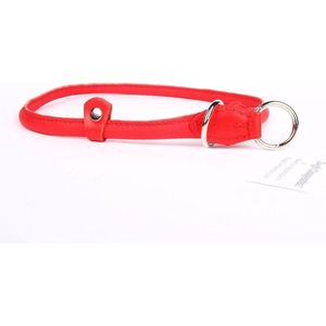 Dog's Companion Leren Sliphalsband - Lengte: 75 cm x 12 mm - Rood