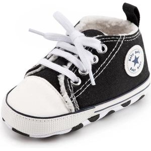 Steppies - Babyschoentjes Zachte Zool Antislip - Zwart - Maat 16-17