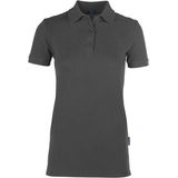 HRM - Luxury Stretch - Damespolo - Donkergrijs - Korte Mouwen - XXL