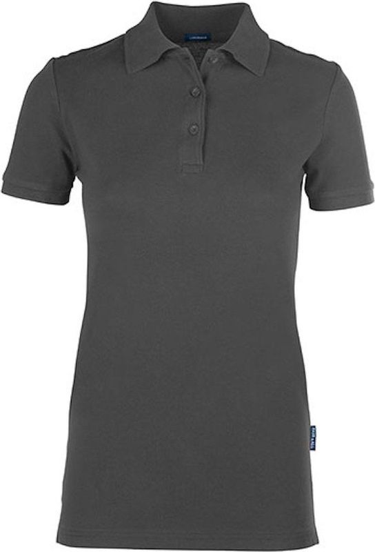 HRM - Luxury Stretch - Damespolo - Donkergrijs - Korte Mouwen - XXL