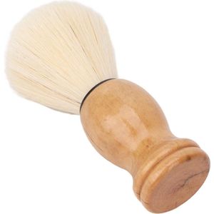 Professionele mini scheerkwast voor heren - baardverzorging met houten handvat - thuisgebruik en op reis .