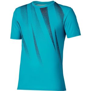 Mizuno Core Graphic Short Sleeve Tee Capri Breeze Heren Maat S