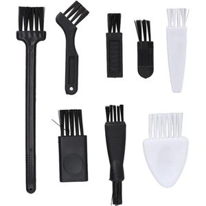 Scheerkwast Reinigingsborstels - 8 Stuks Kleine Borstel voor Scheerapparaat, Tondeuse, Epilator - Elektrisch en Handmatig Gebruik - Bruine Baard en Huishoudapparaat .