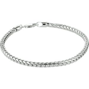 gourmette 3,0 mm zilver gerhodineerd