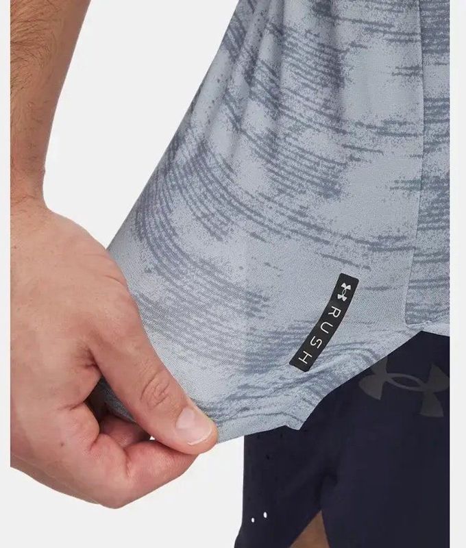 Under Armour - Vanish Energy Printed - T-shirt - Blauw - Korte Mouwen