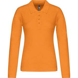 Kariban Piqué-damespolo lange mouwen K257 - orange - M