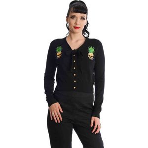 Banned - DUSK PINEAPPLE Cardigan - M - Zwart