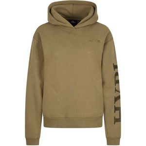 Hoodie - Zwart - Katoen/Polyester - Glanzende Print met Strass