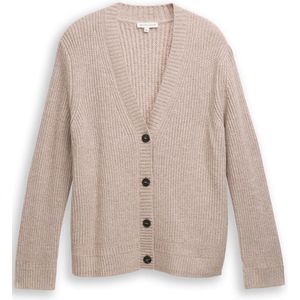 TOM TAILOR - 38330 - Cardigan - Soft Taupe Melange - Gebreid Vest voor Dames