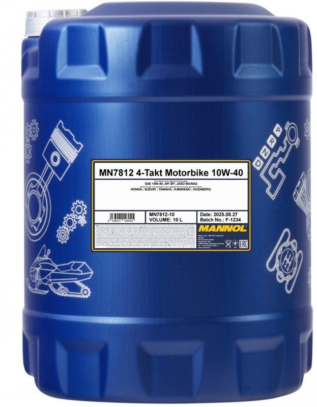 10 Liter Mannol 10W-40 4 Takt Motorbike MN7812