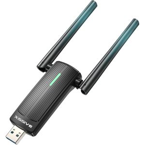 Xssive WiFi Adapter USB 3.0 - AX1800 (1800 MBps) - Dual-Band 2.4GHz & 5GHz - WiFi 6 Dongle met Externe Antenne - Geschikt voor Windows 11 & Linux​