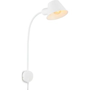BRILONER Bedlamp wandlamp draaibare leeslamp excl. 1xE27 10W wit slaapkamer