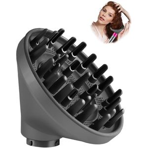 Geschikt voor Opzetstuk geschikt voor Dyson Haarstyler - Haardroger Föhn Diffuser, Universeel Stereotype Haar Hoofd - Geschikt voor Styler HS05 HS03 HS01-converter - Zwart