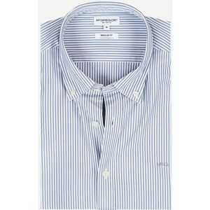 McGregor Overhemd Poplin Stripe Peached Shirt Blue (MM999.6001.05 - 2015)