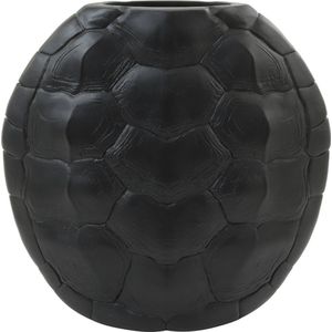 Light&Living Turtle Vase Black - Vaas Schildpad - 40x11x40CM - Woonaccessoires Schild Dier