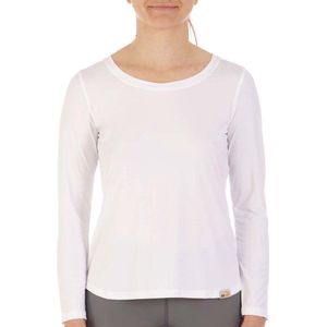 Iq-uv Uv Free Dames Rash Guard Met Lange Mouwen Wit S Vrouw