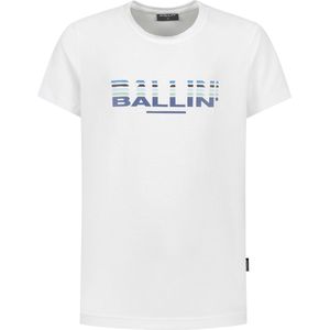 Ballin Amsterdam - Jongens Slim Fit T-shirt - Wit - Maat 116
