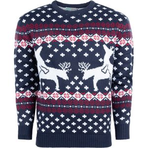 Foute Kersttrui Heren - Christmas Sweater ""Rendieren doen een Spelletje"" - Mannen Maat XS - Kerstcadeau