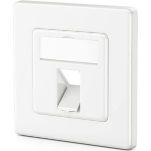 1-Poorts LAN Aansluitdoos voor Keystone Modules - Inbouwdoos met 45° Hoekuitgang