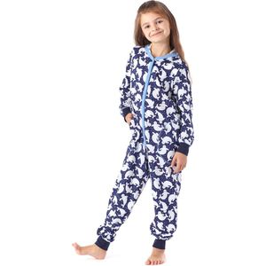Merry Style Kinder Pyjama - ronde hals - lange mouwen - lange broek met zakken - Katoen - MS-MS10-223-PJ - Marine Punkte - 122-128
