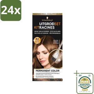 Schwarzkopf - Uitgroeiset - Goudbruin R2 - Voordeelverpakking - 24 stuks - Uitgroei verbergen - Haarkleuring thuis