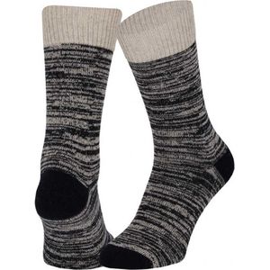 Apollo men wool home socks Wit/Zwart 39/42