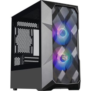 Mini-tower PC behuizing met gehard glazen zijpaneel en ARGB ventilatoren