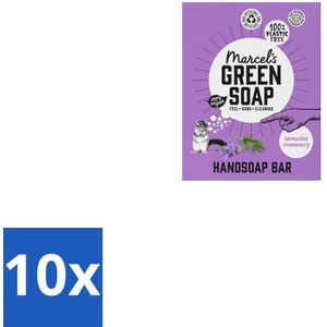 Marcel's Green Soap - Handzeep Bar - Lavendel & Rozemarijn - Zachte verzorging - 90 gr - Bulkverpakking - 10 stuks