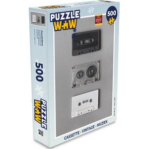 Puzzel Cassette - Vintage - Muziek - Legpuzzel - Puzzel 500 stukjes