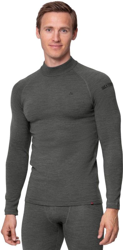 DANISH ENDURANCE Merino Wol Heren Thermo Shirt voor Extreme Kou - Zwaargewicht - Donkergrijs - Maat XL