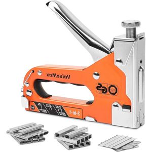 Professionele 3 in 1 Handtacker Set - TÜV GS Getest - Hout Stoffering Decoratie Meubels - 3000 Nietjes Type 140/28/8 - Krachtig Instelbaar Nietpistool