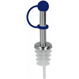 schenktuiten 10 cm rubber zilver/blauw 2 stuks