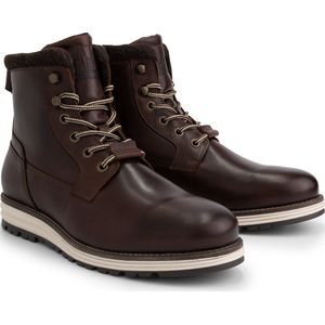 DenBroeck Ferry St. Hoge leren herensneaker - Gevoerde veterboots - Cognac Bruin Leer